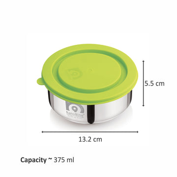 NanoNine Tiffiny Small Pro 375 ml X 2 Double Wall Insulated Stainless Steel Lunch Box.
